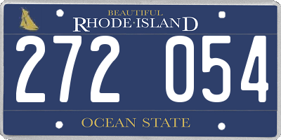 RI license plate 272054