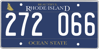 RI license plate 272066