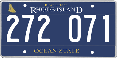RI license plate 272071
