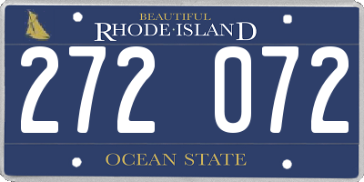 RI license plate 272072