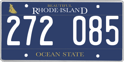 RI license plate 272085