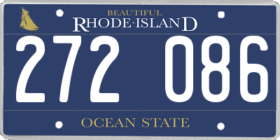RI license plate 272086