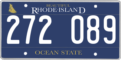 RI license plate 272089