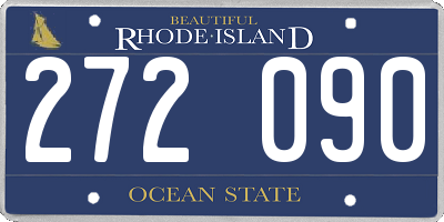 RI license plate 272090