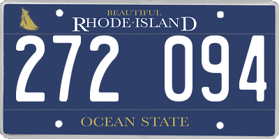 RI license plate 272094