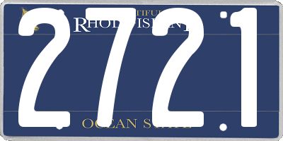 RI license plate 2721