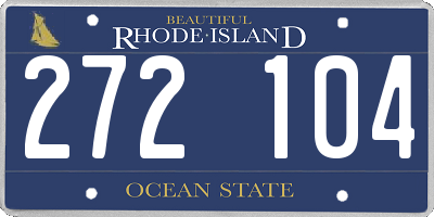 RI license plate 272104