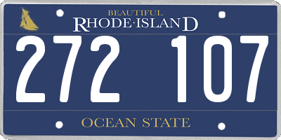 RI license plate 272107