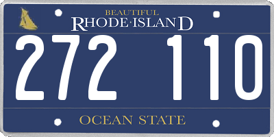 RI license plate 272110