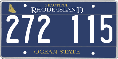 RI license plate 272115
