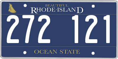 RI license plate 272121