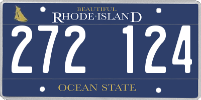 RI license plate 272124