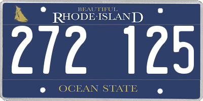 RI license plate 272125