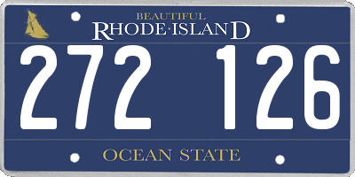 RI license plate 272126