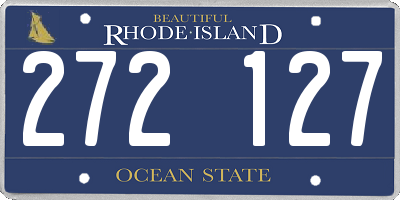 RI license plate 272127
