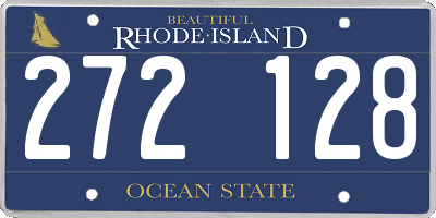 RI license plate 272128