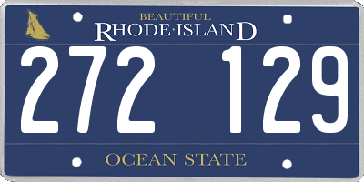RI license plate 272129