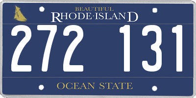 RI license plate 272131