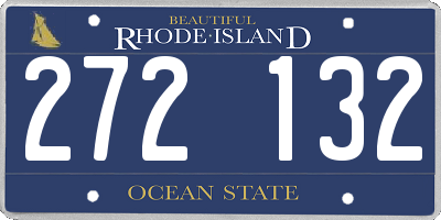 RI license plate 272132
