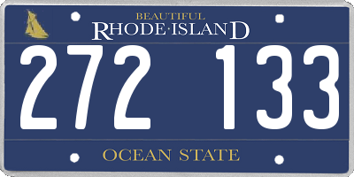 RI license plate 272133
