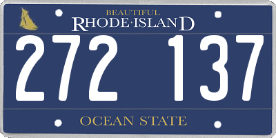 RI license plate 272137