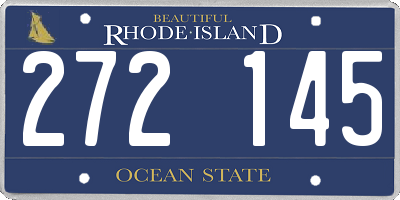 RI license plate 272145
