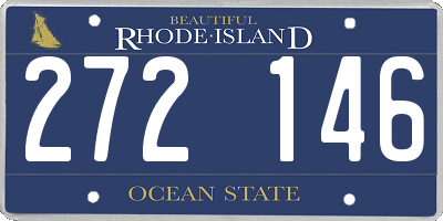 RI license plate 272146