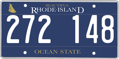 RI license plate 272148