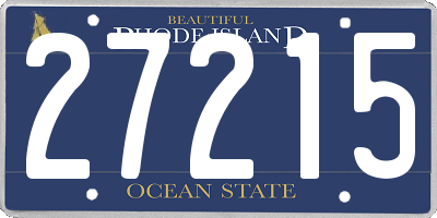 RI license plate 27215
