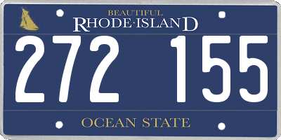 RI license plate 272155