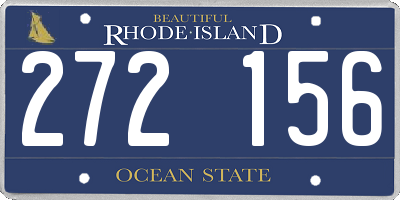 RI license plate 272156