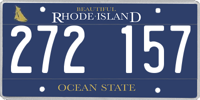 RI license plate 272157