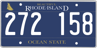 RI license plate 272158