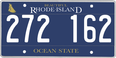 RI license plate 272162