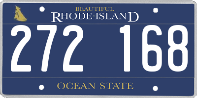 RI license plate 272168