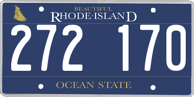 RI license plate 272170