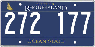 RI license plate 272177