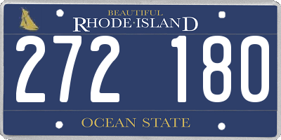RI license plate 272180