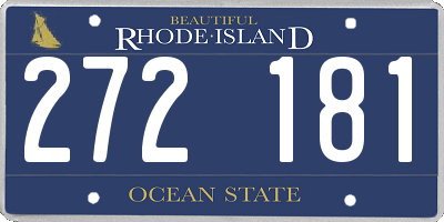 RI license plate 272181