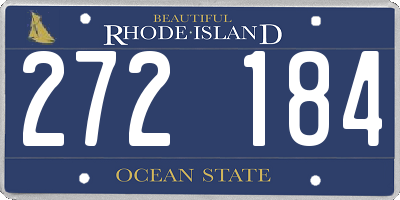 RI license plate 272184