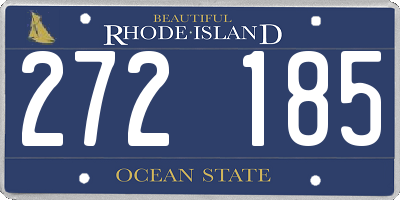 RI license plate 272185