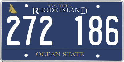 RI license plate 272186