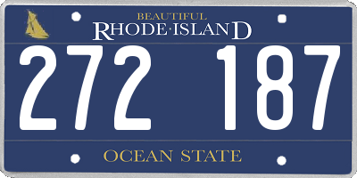 RI license plate 272187