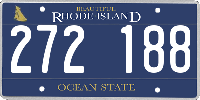 RI license plate 272188
