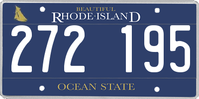 RI license plate 272195