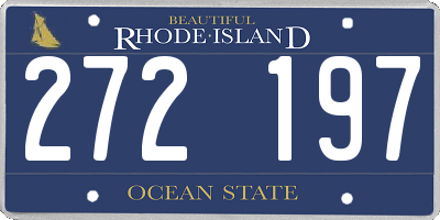 RI license plate 272197