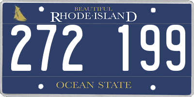 RI license plate 272199