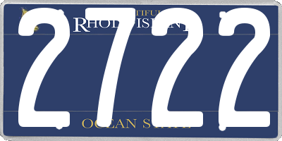 RI license plate 2722