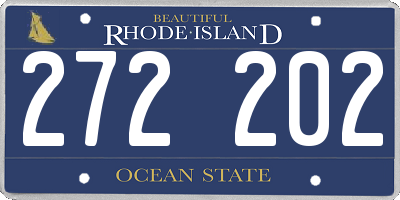 RI license plate 272202