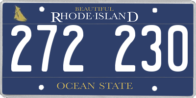 RI license plate 272230
